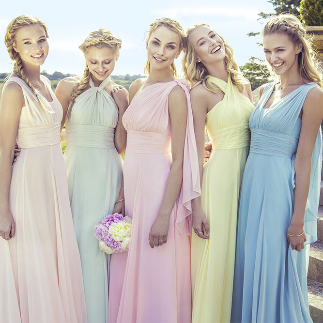 Mismatched bridesmaid dresses