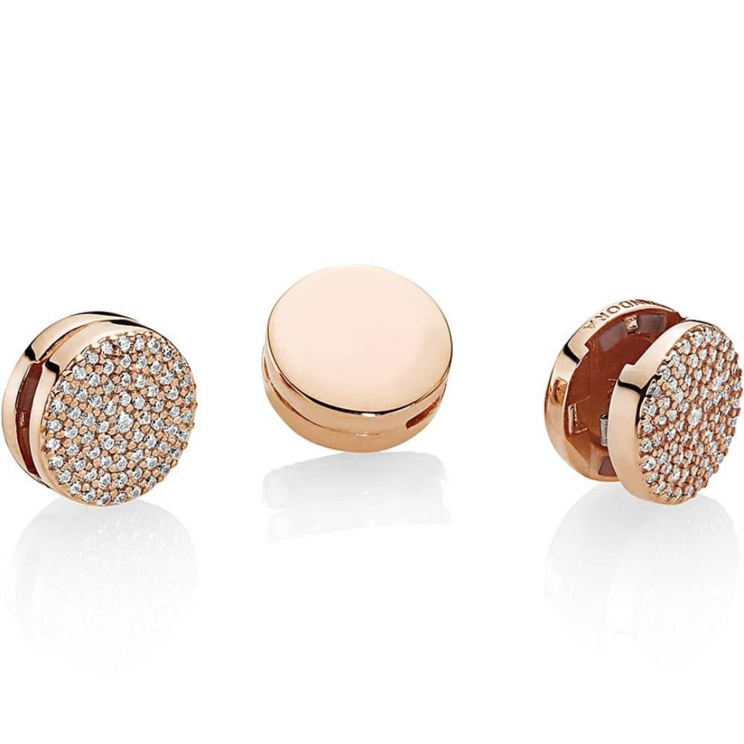 Pandora Round Rose Gold Pave Charm