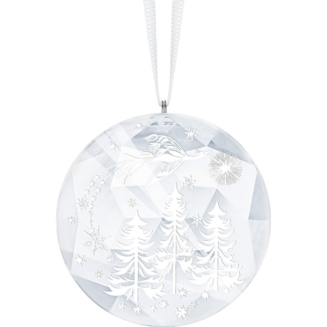 Swarovski crystal winter night hanging ornament