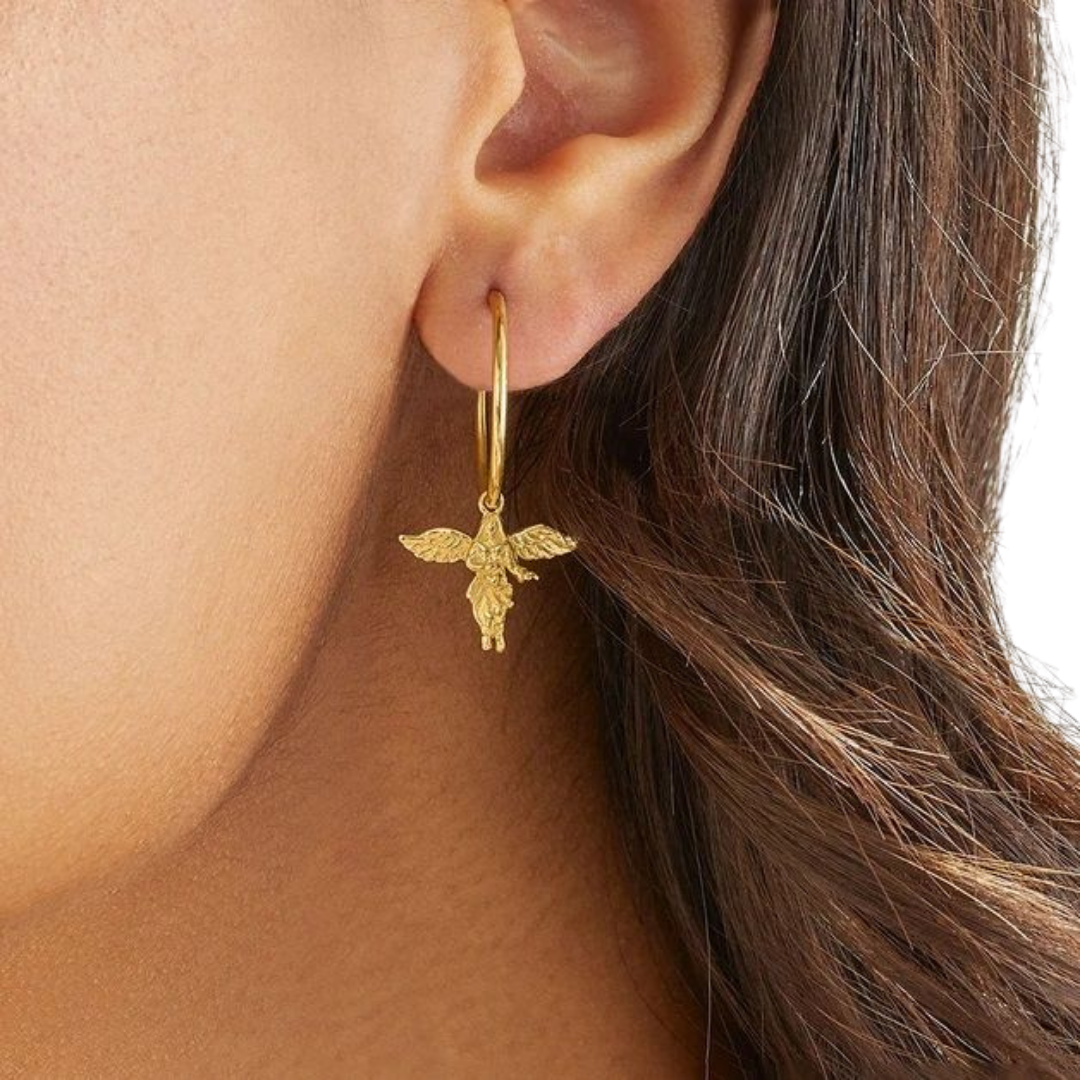 Annie Haak guardian angel hoop earrings