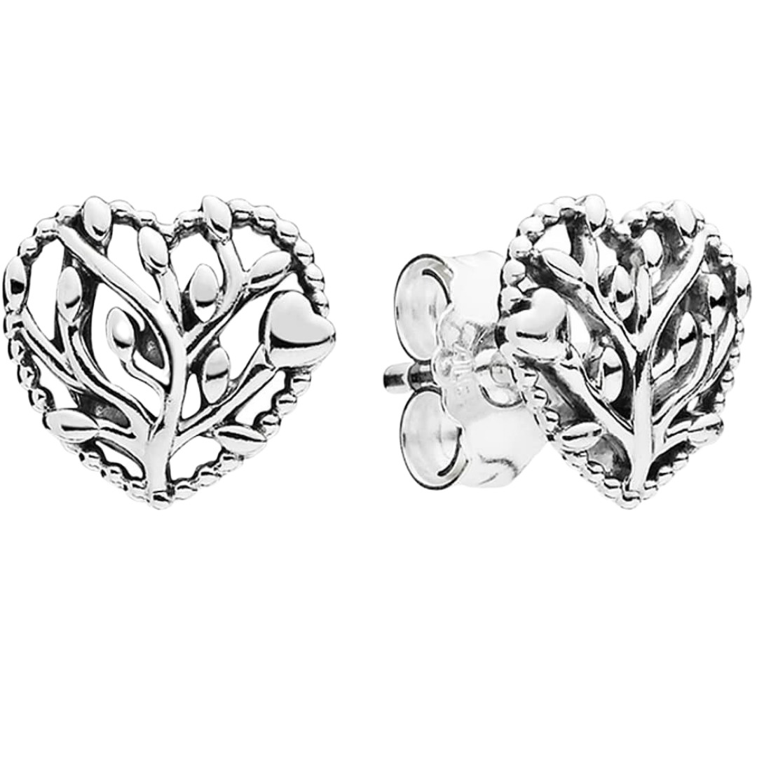 Pandora tree of life heart studs