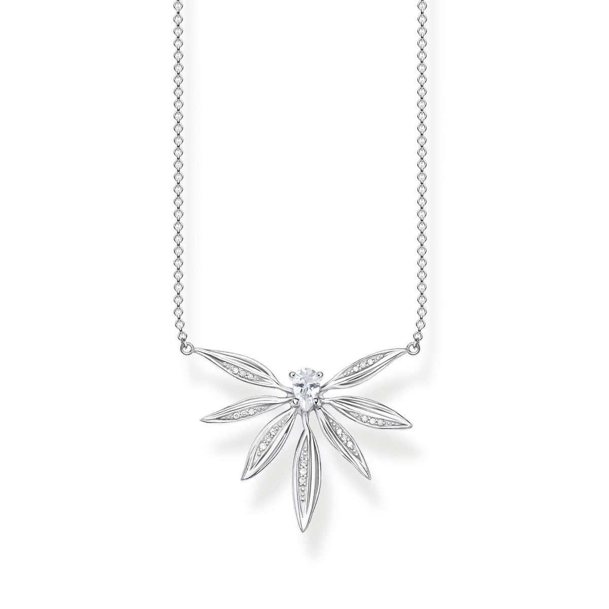 Thomas Sabo silver leaf necklace
