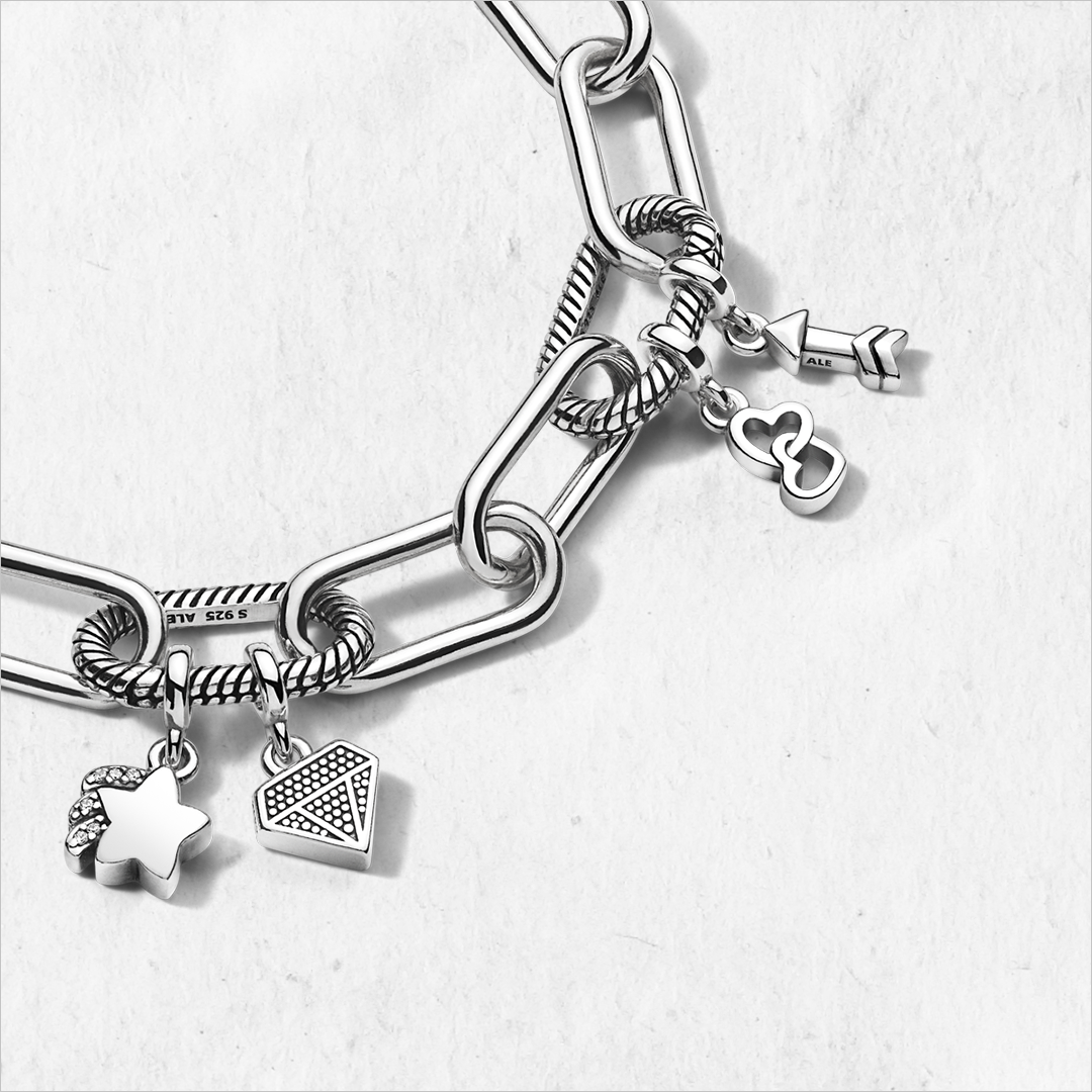 Pandora link me charm bracelet with charms