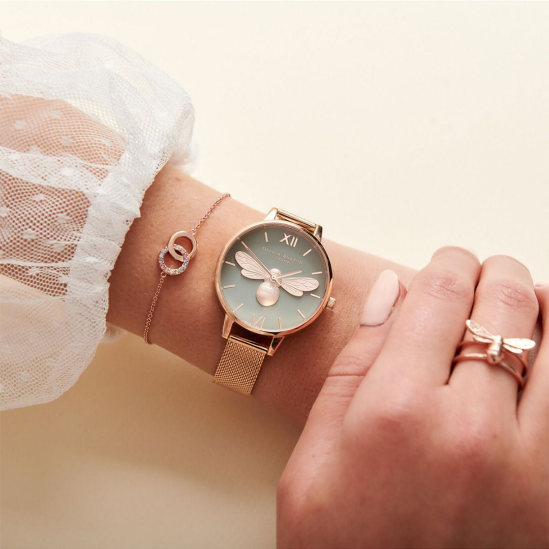 Watch bracelet and ring set by olivia burton