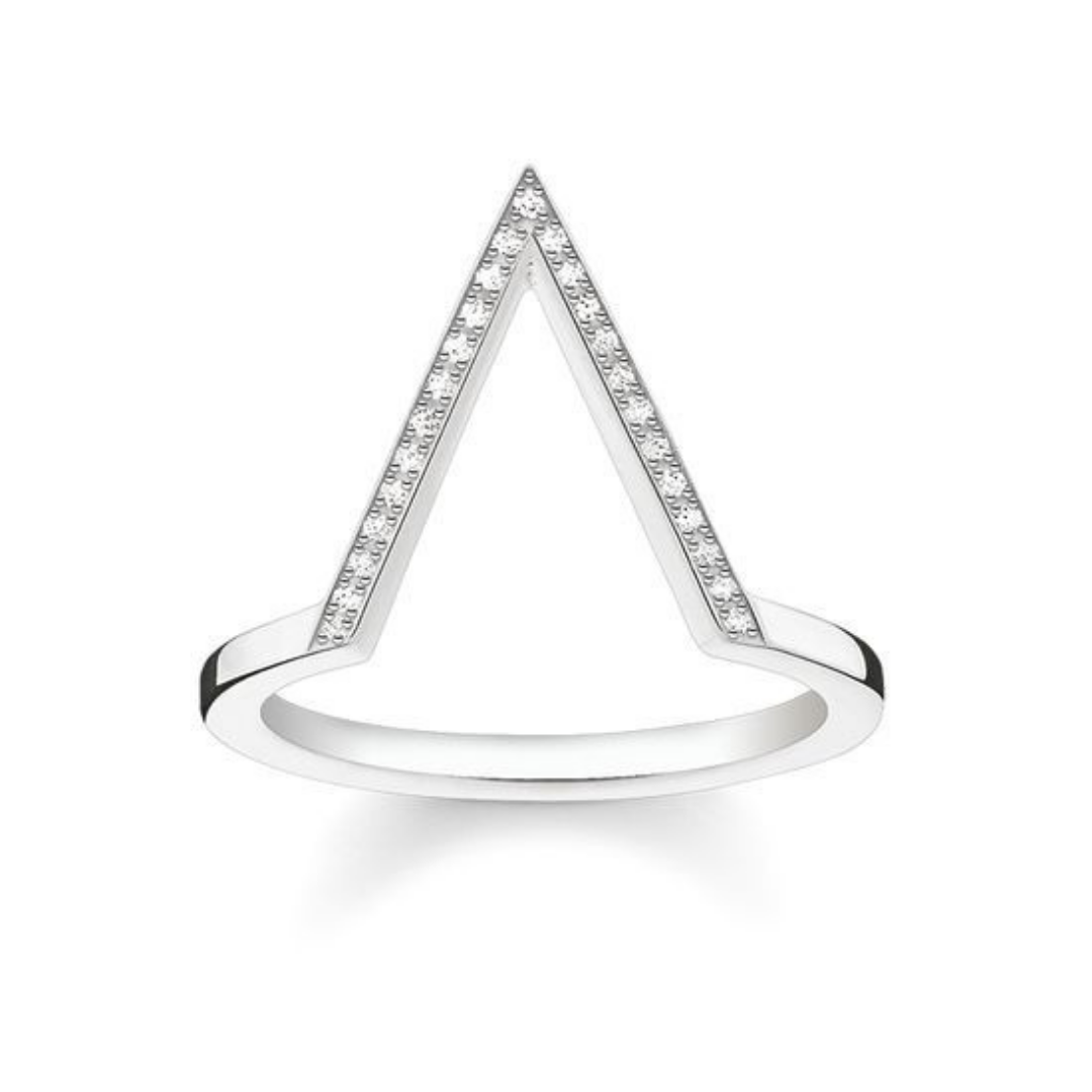 Image of a Thomas Sabo Triangle ring in silver and diamonds