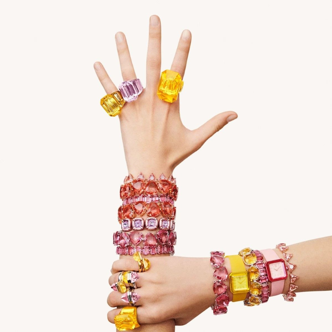 Swarovski bracelets in winter jewellery colours
