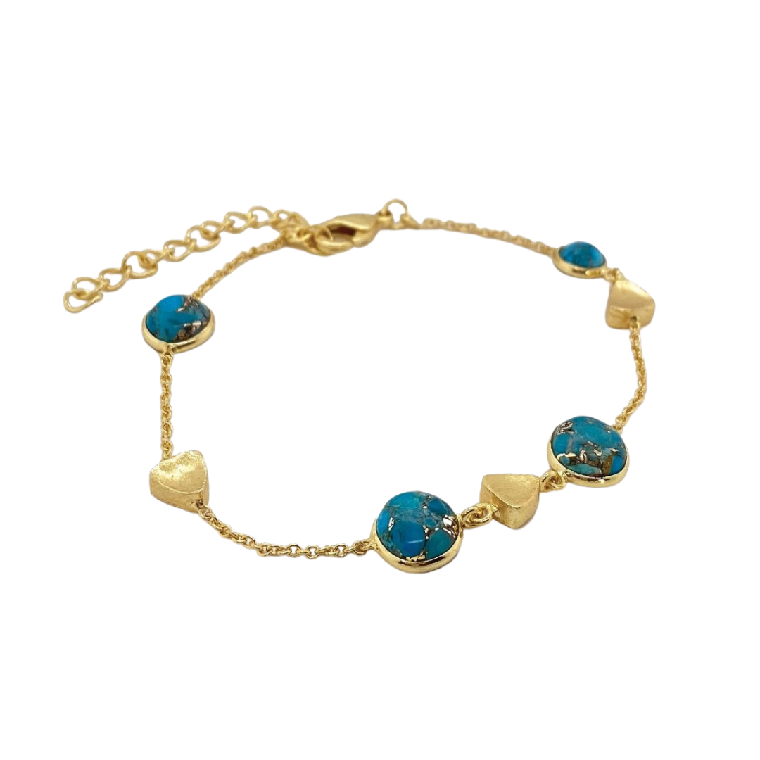 Sarah Alexander Azores turquoise copper nugget bracelet