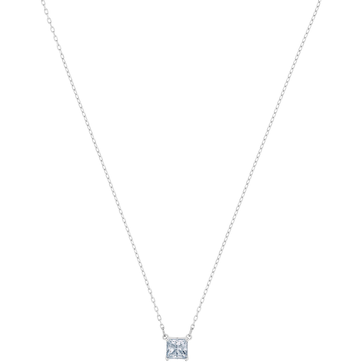 Photos - Pendant / Choker Necklace Swarovski Attract Necklace - White with Rhodium Plating 