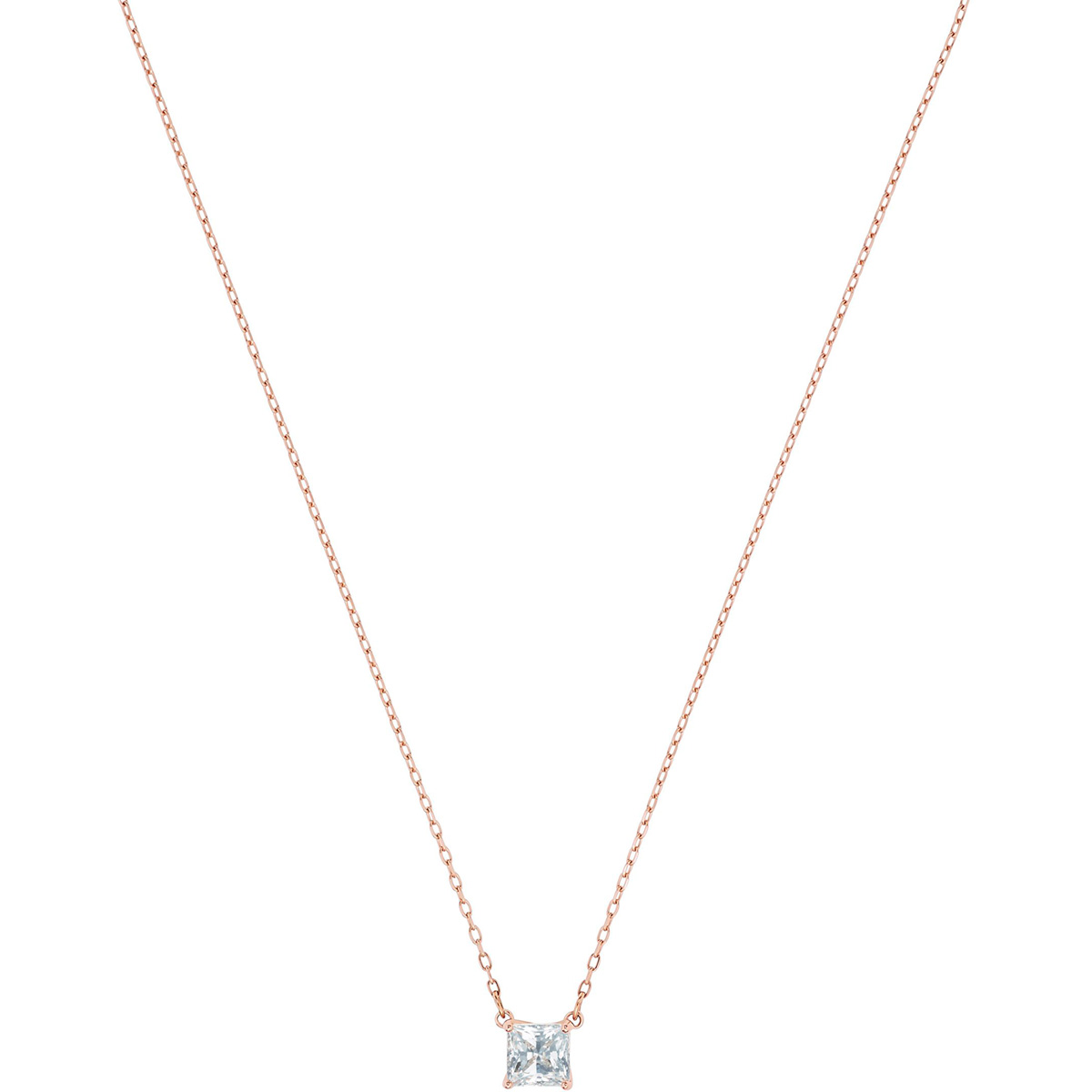 Photos - Pendant / Choker Necklace Swarovski Attract Necklace - White with Rose Gold Plating 