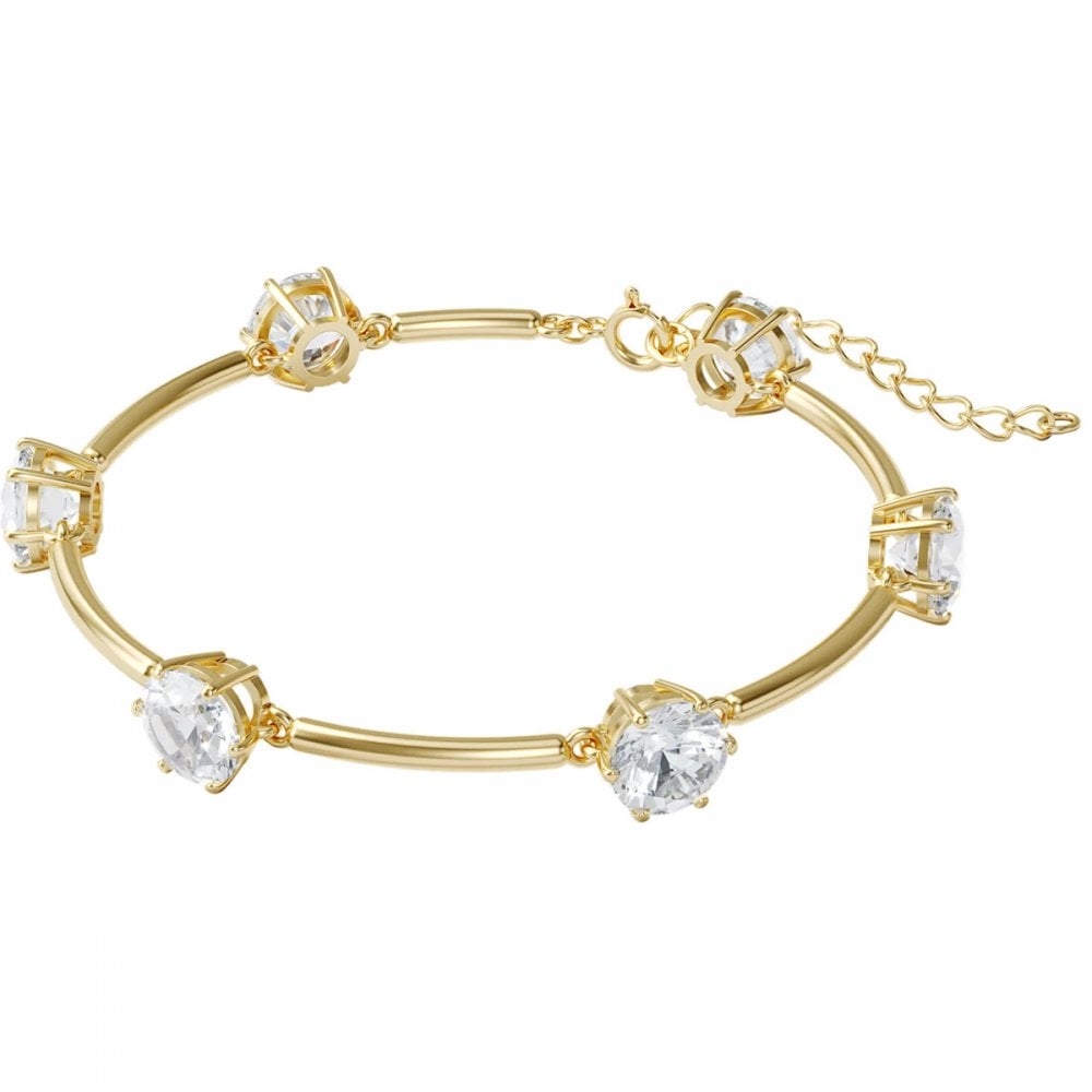Photos - Other Jewellery Swarovski Constella Bracelet - White with Gold Tone Plating 