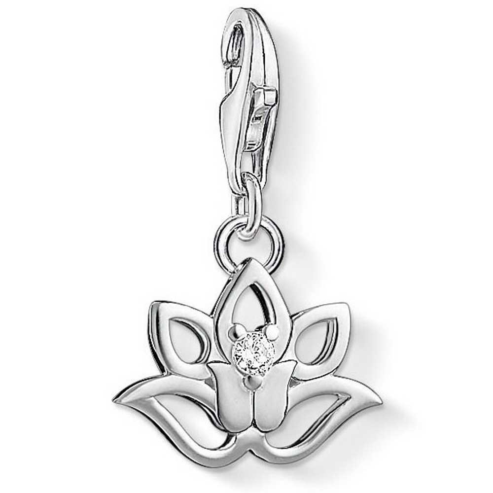 Photos - Pendant / Choker Necklace Thomas Sabo Charm Pendant - Lotus Flower 