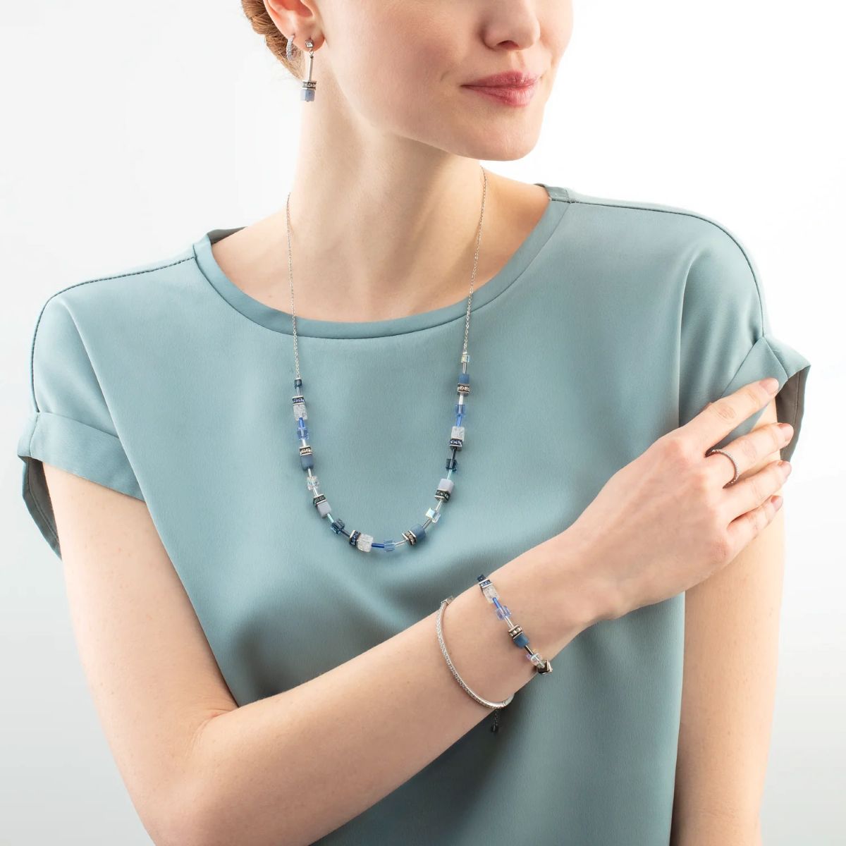 Coeur De Lion Eternal Love Mini Crystal Hoop -  Silver - 0146231817