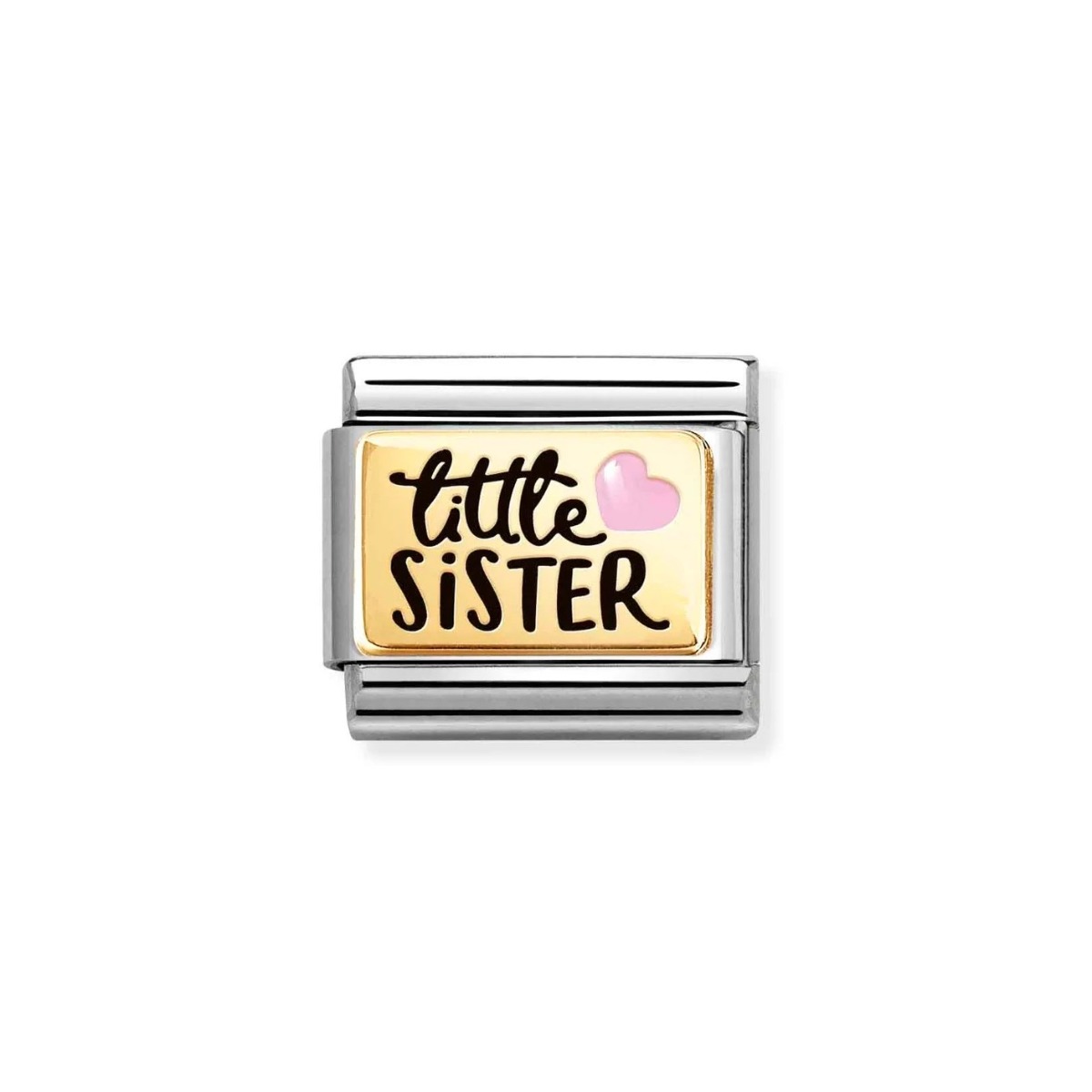 Nomination Classic Gold Enamel Little Sister Charm. Item code 030289/06