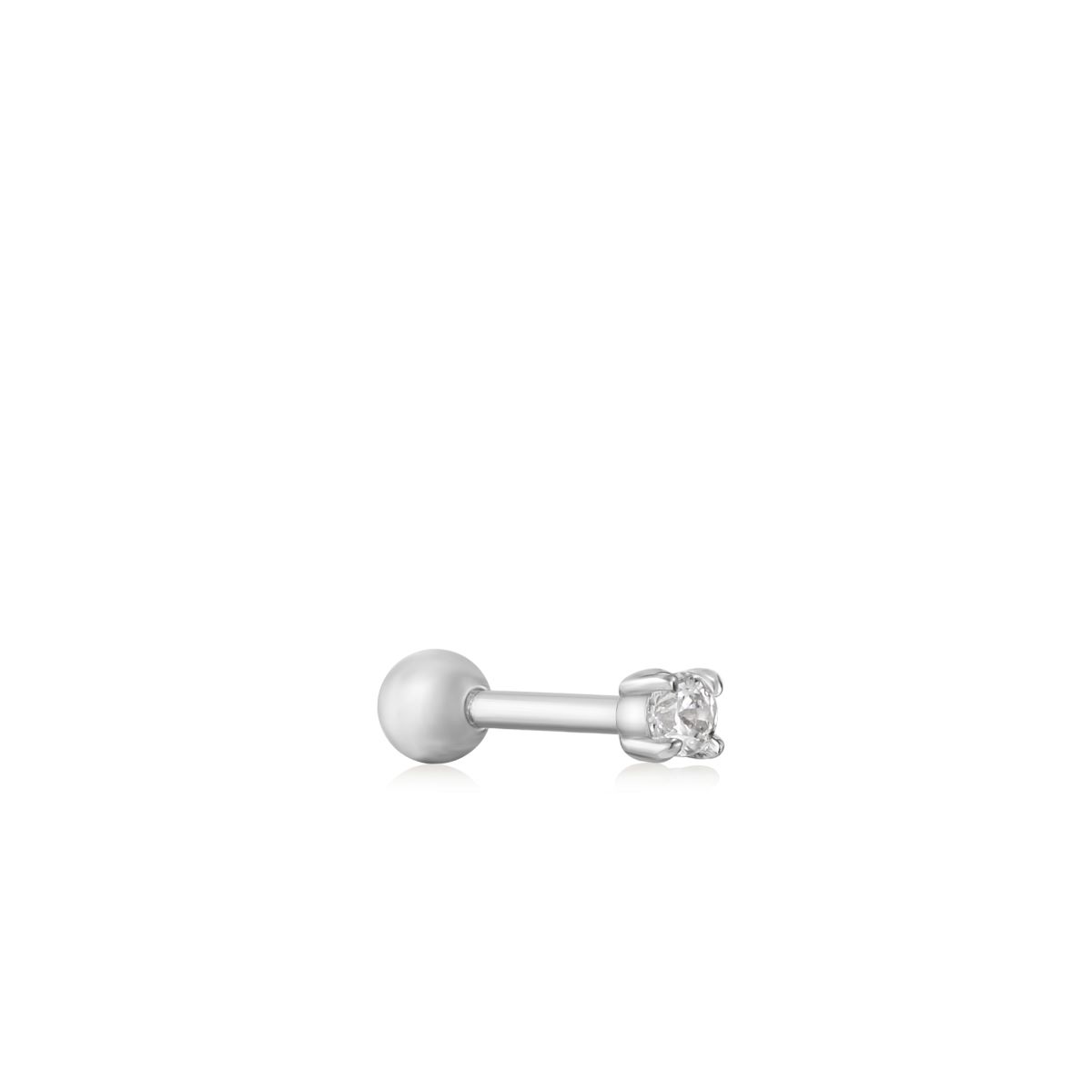Ania Haie Sparkle Barbell Single Earring - Silver  - E035-05H