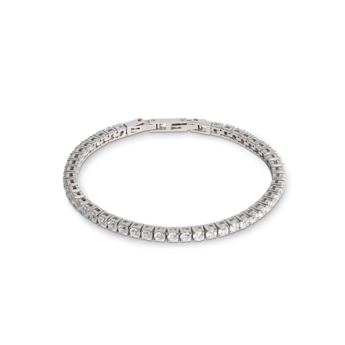 Coeur De Lion Crystal Tennis Bracelet - Silver - 0600301817