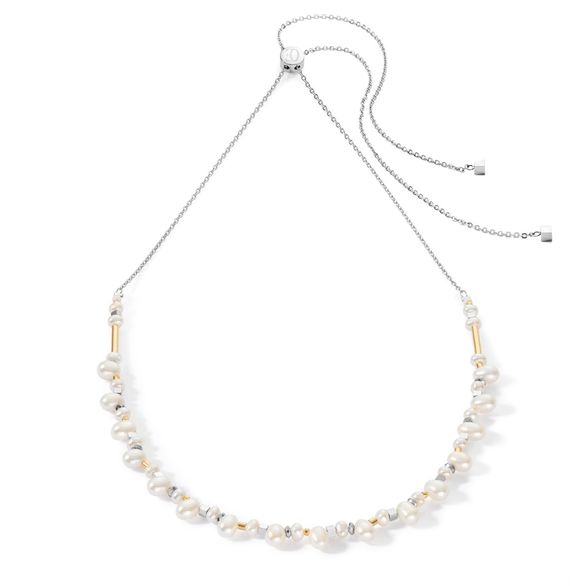 Coeur De Lion Dancing Freshwater Pearl Necklace - White Bicolour