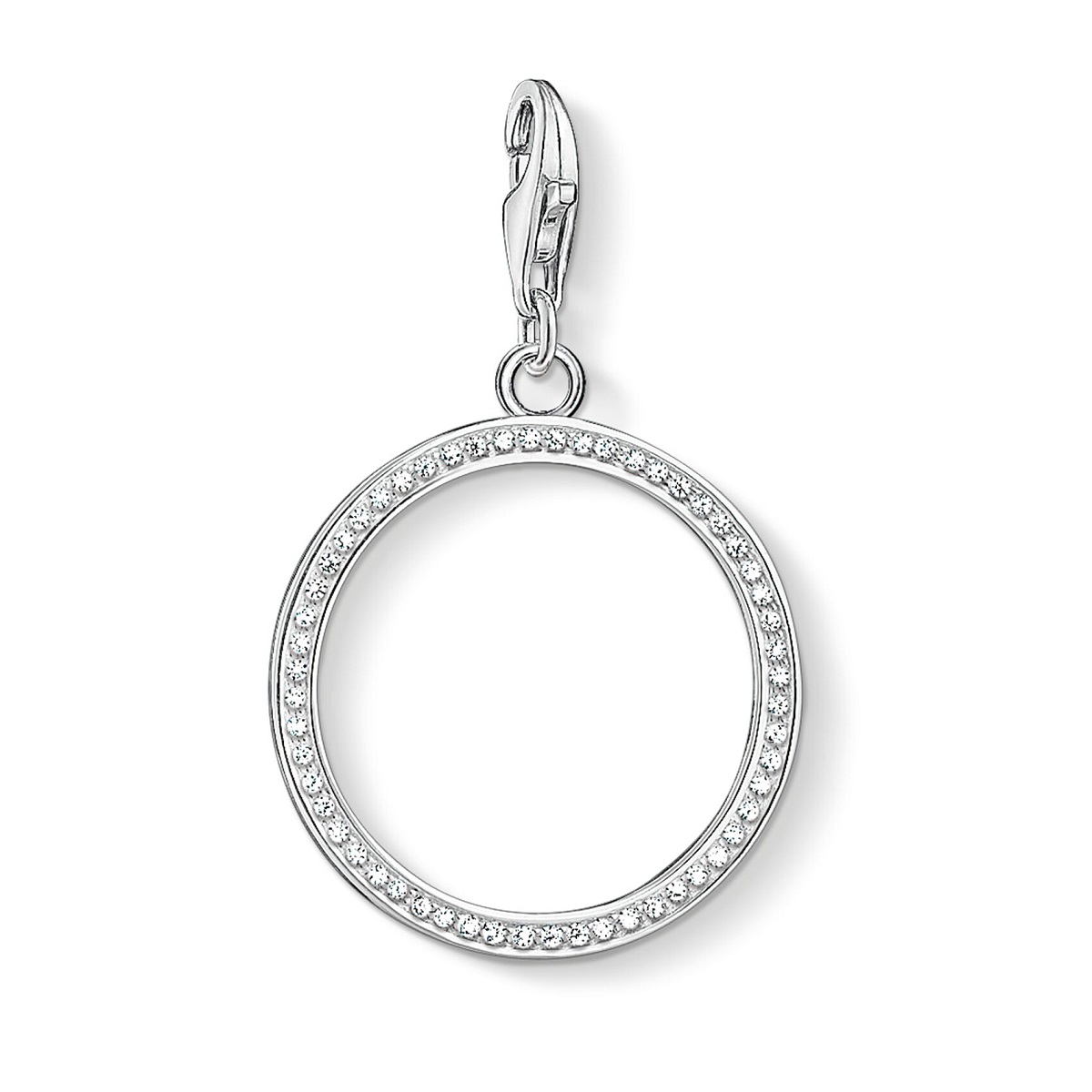 Thomas Sabo Charm Pendant - Silver and Zircona Open Circle 1530-051-14