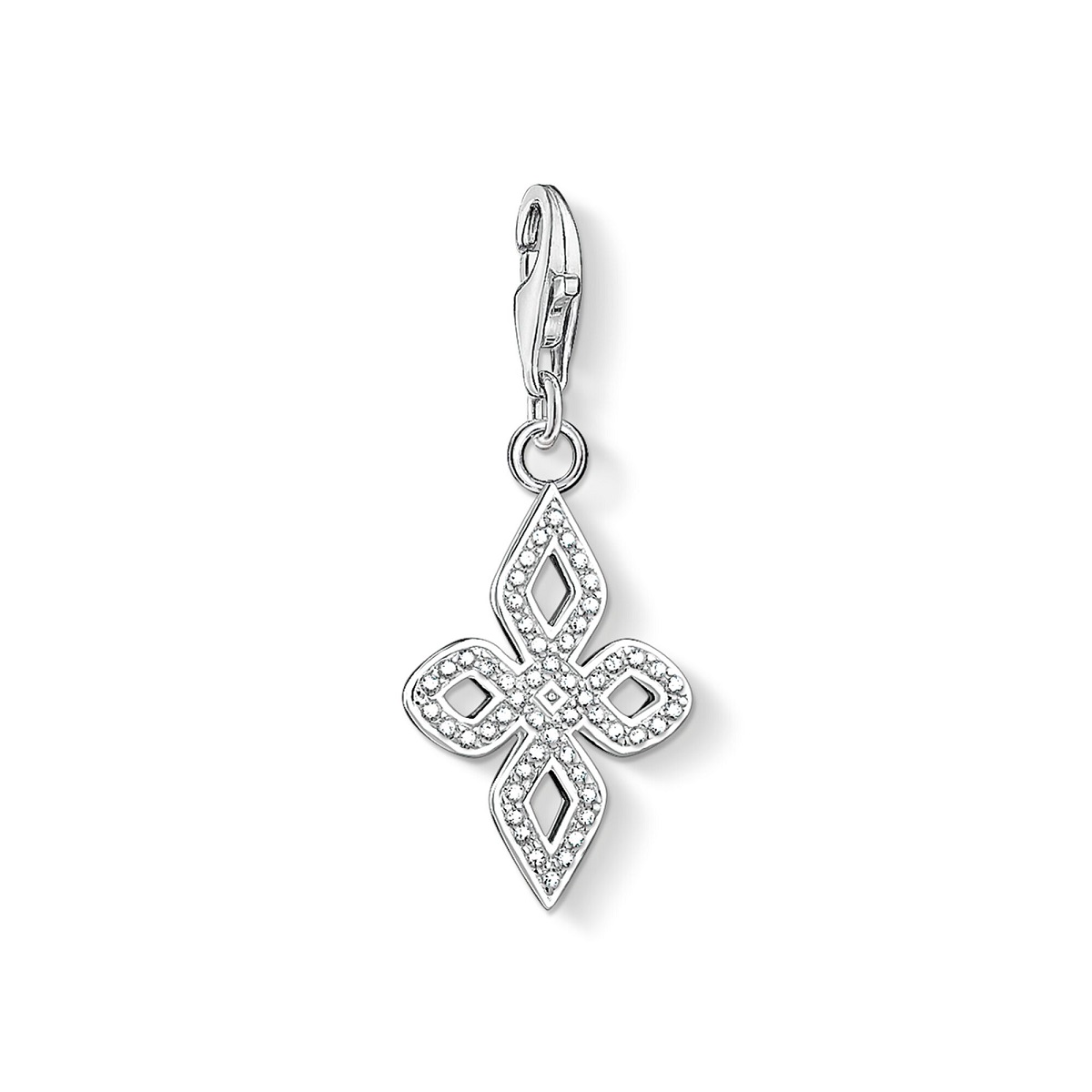 Thomas Sabo Charm Pendant - Silver and Zirconia Small Love Knot 1563-051-14