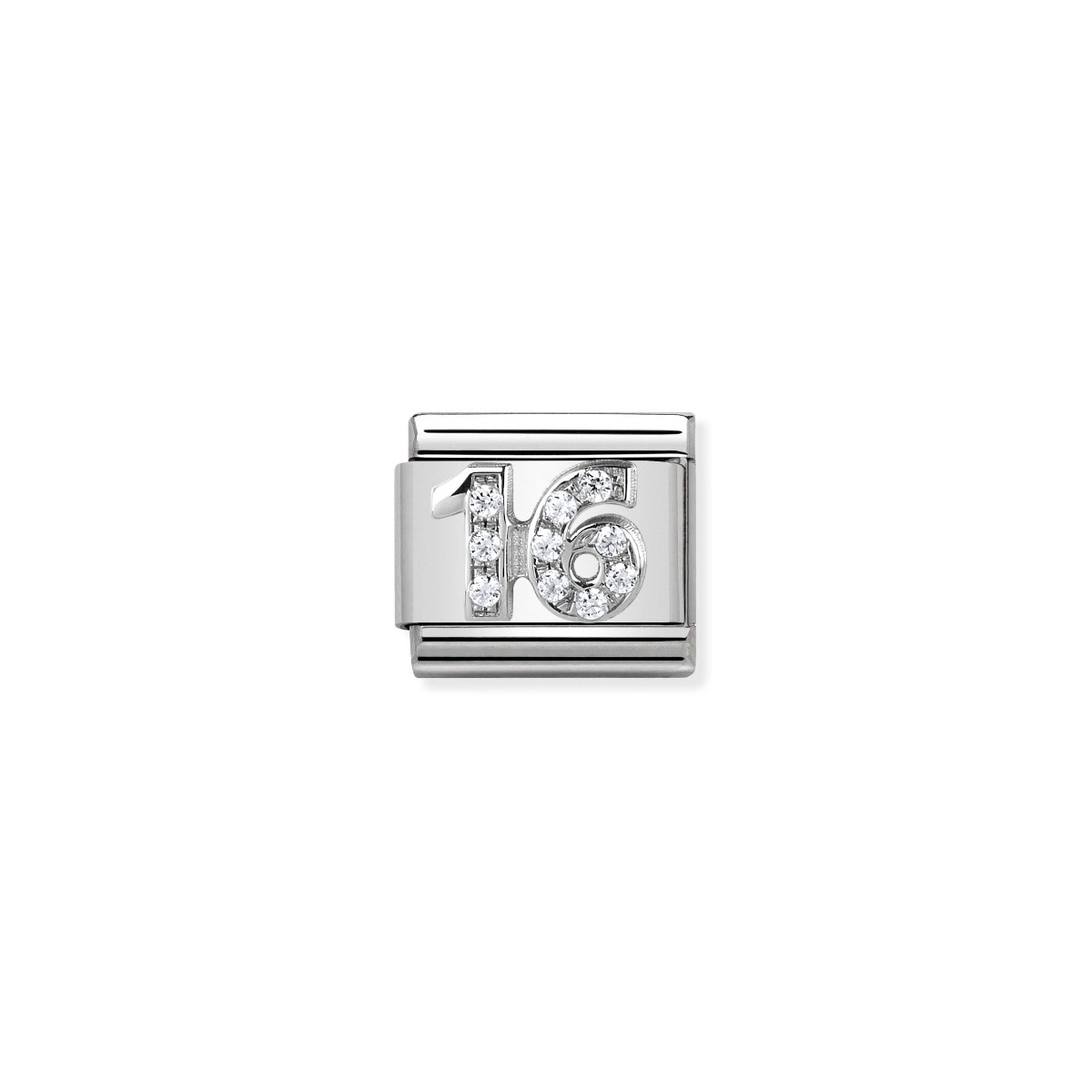 Nomination Silver and Zirconia 16 Charm 330304/17