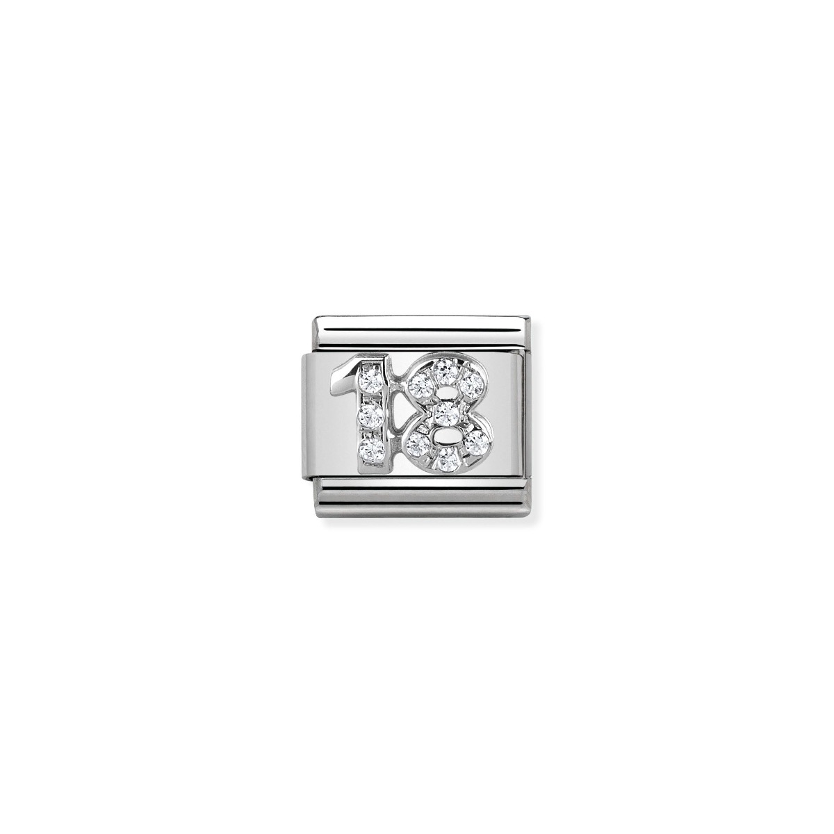 Nomination Silver and Zirconia 18 Charm 330304/18