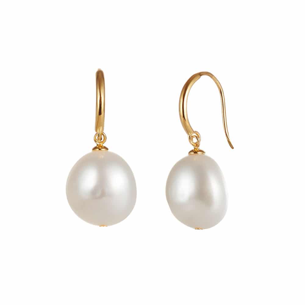 Jersey Pearl Baroque Drop Earrings