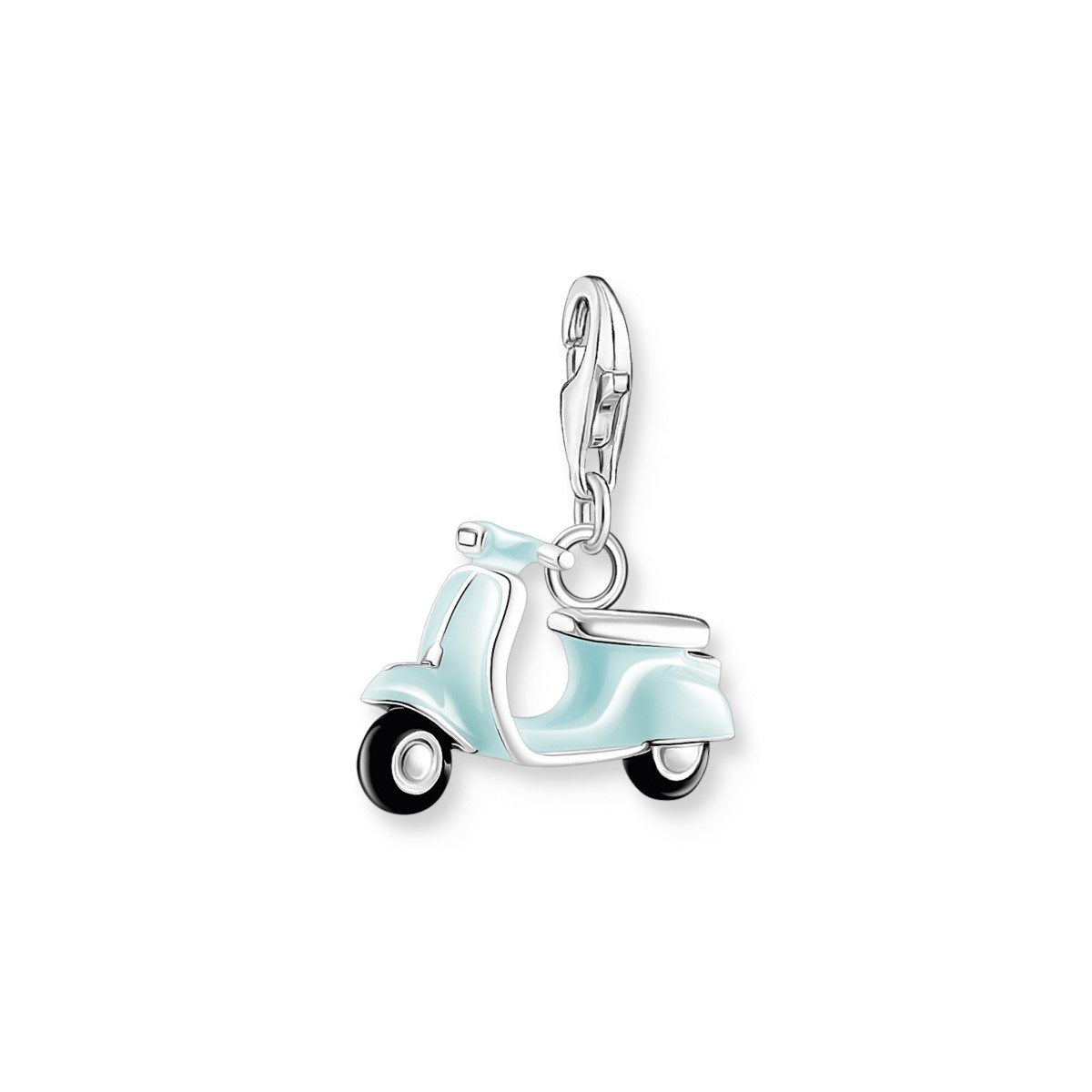 Thomas Sabo Charm Pendant - Light Turquoise Enamel Vespa Moped 1937-041-7