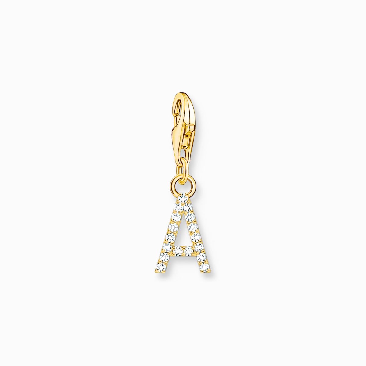 Thomas Sabo Gold Plated Letter A Charm with CZ -1964-414-14