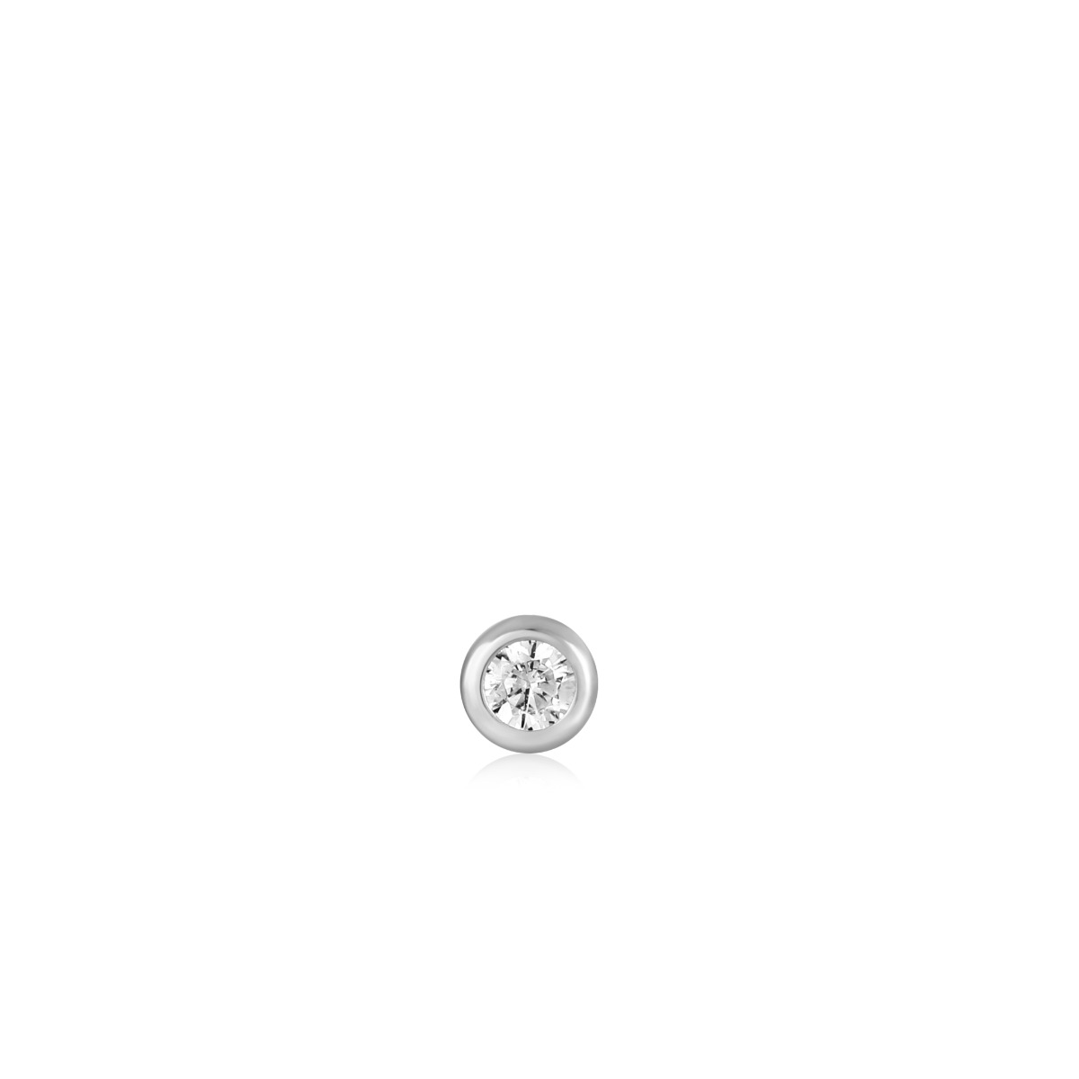 Ania Haie Sparkle Bezel Barbell Single Earring - Silver - E035-06H