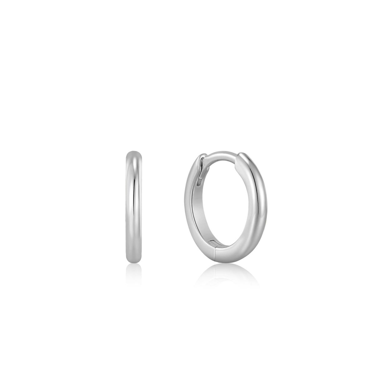 Ania Haie Smooth Huggie Hoop Earrings - Silver - E035-16H