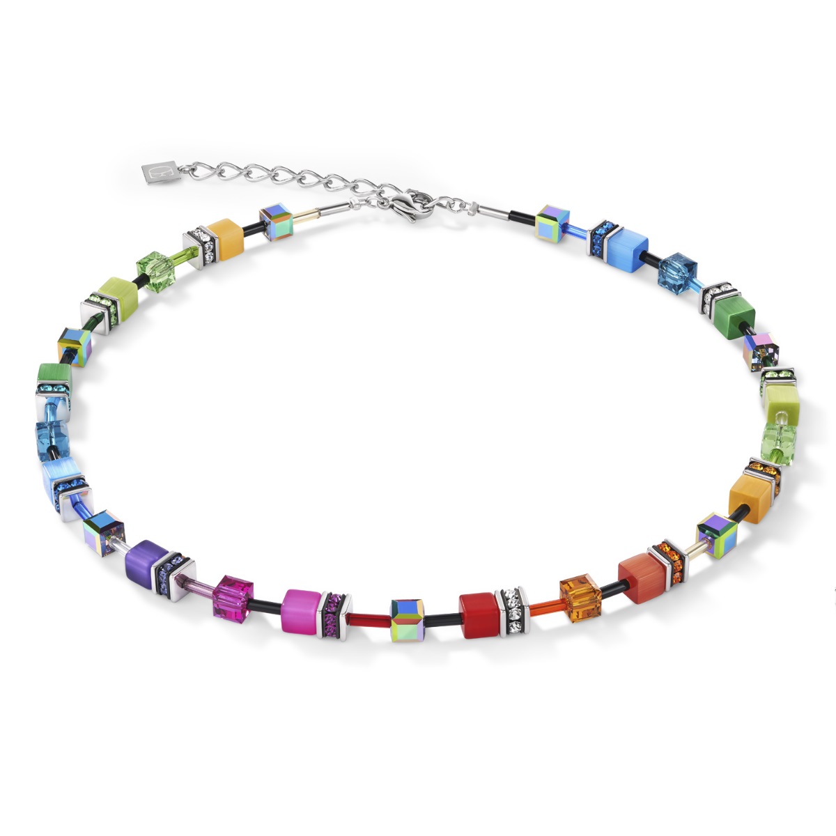 Coeur De Lion Multicolour Rainbow GeoCUBE Necklace 2838101520