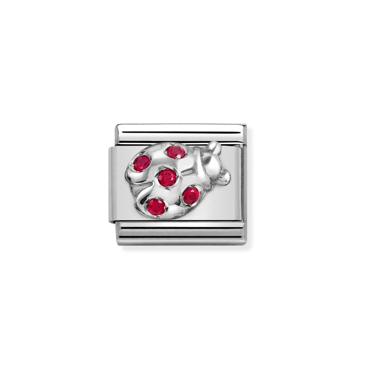 Nomination Silver and Red Zirconia Ladybug Charm 330304_36
