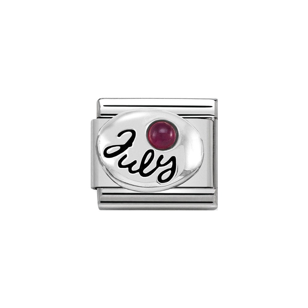 Nomination Classic Sterling Silver July Ruby Birthstone Charm 330505_07