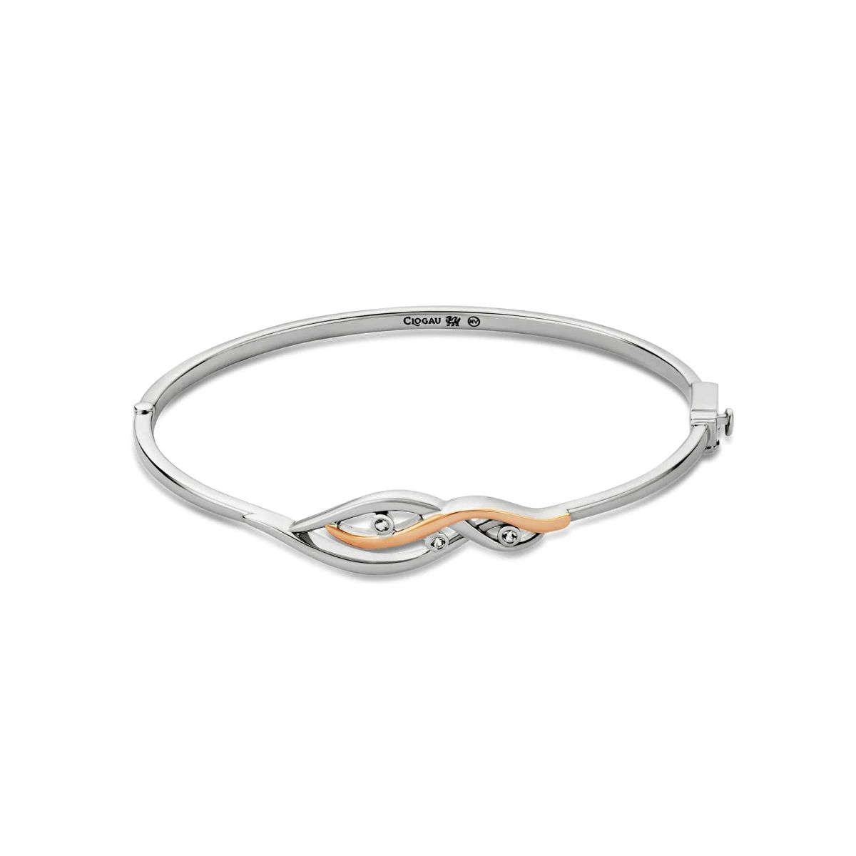 Clogau Nature's Wonder Sterling Silver Waterfall Bangle with Topaz - 3SSWF883