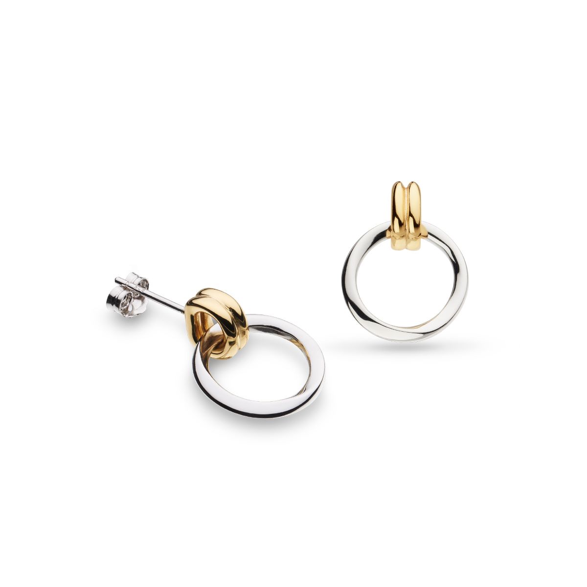 Kit Heath Bevel Unity Golden Drop Stud Earrings - 41172GRP