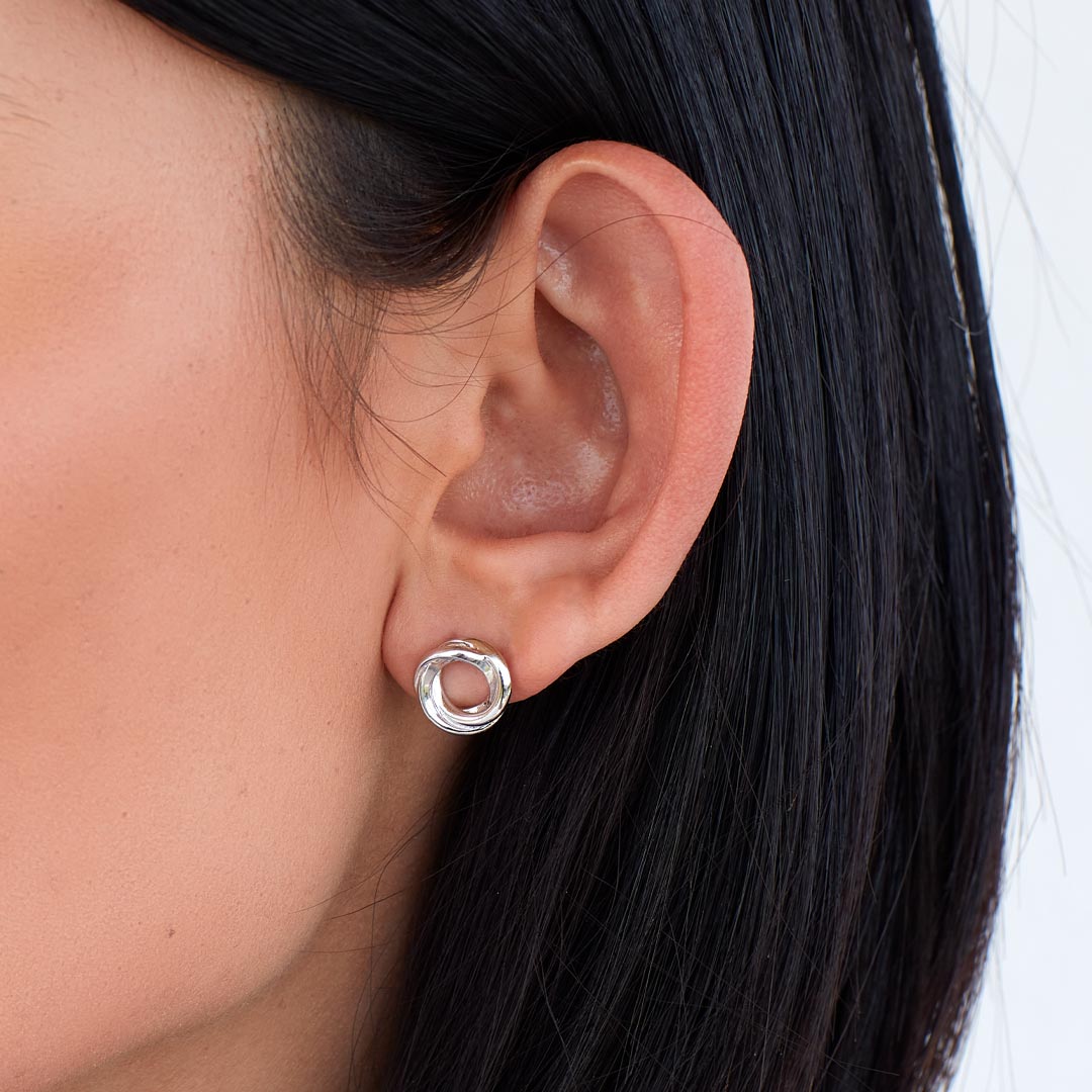 Kit Heath Bevel Trilogy Stud Earrings - Silver 4169RP