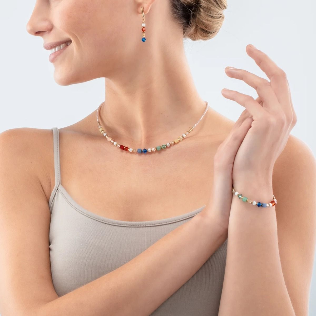 Coeur De Lion Princess Shape Mix Earrings - Multicolour 4239211500