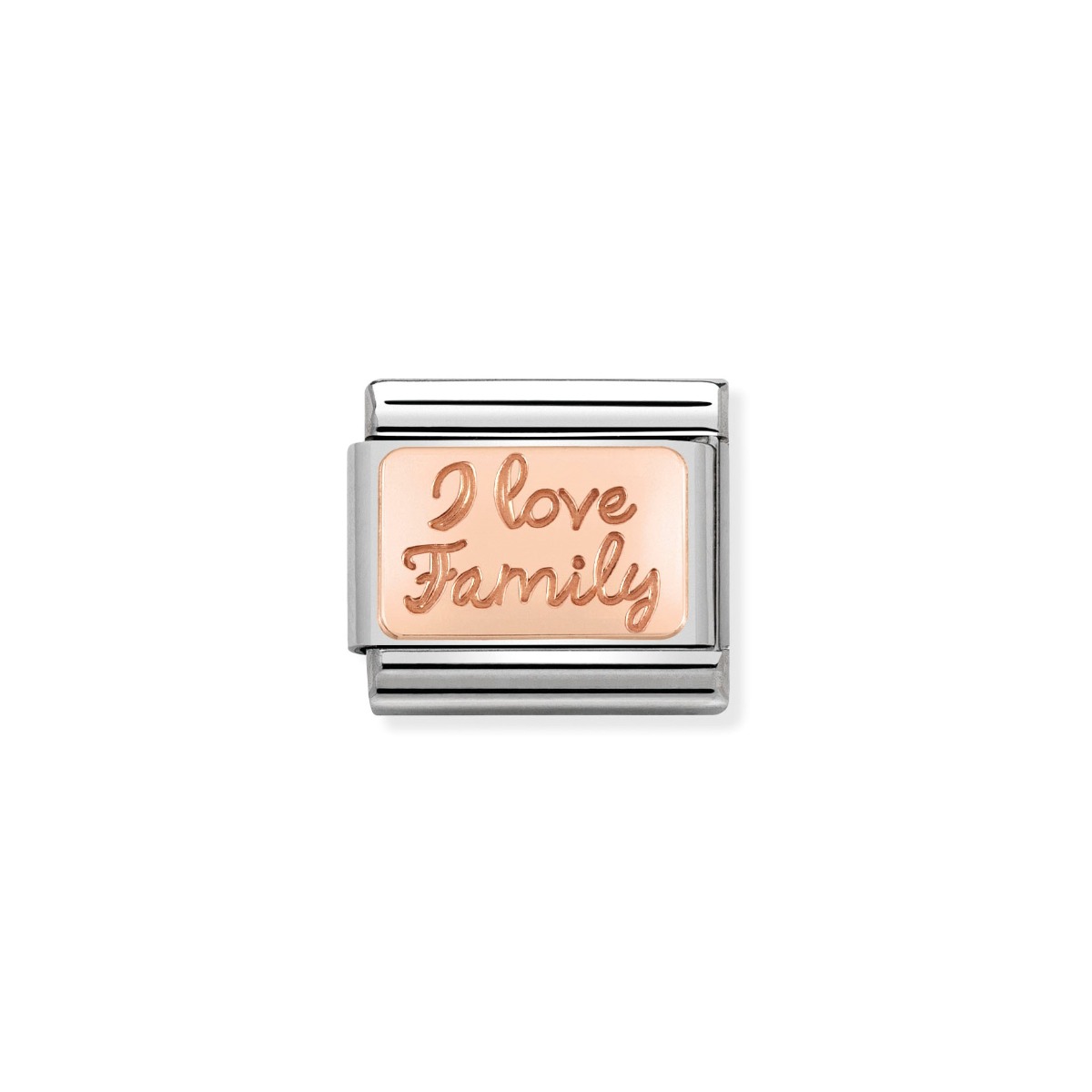 Nomination Classic I Love Family Rose Gold Charm