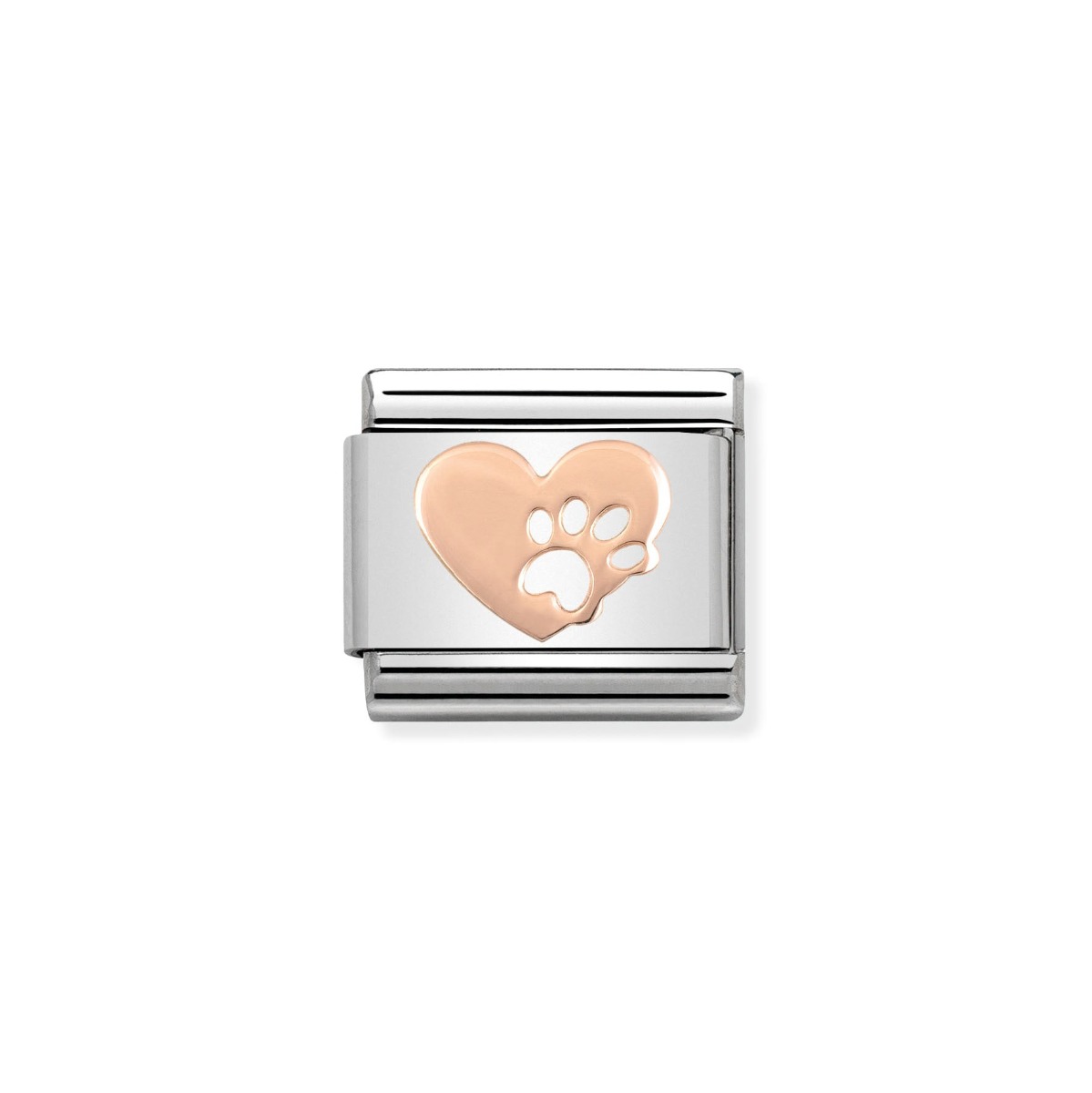 Nomination Composable Classic Link Rose Gold Heart with Paw