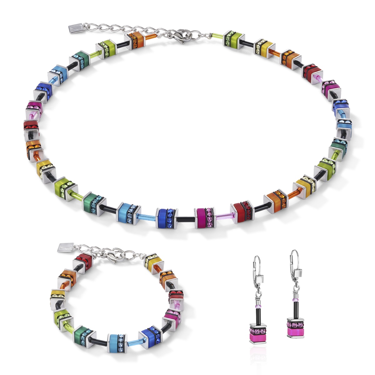 Coeur De Lion GEOCUBE Pierced Earrings - Multicolour 4409201500