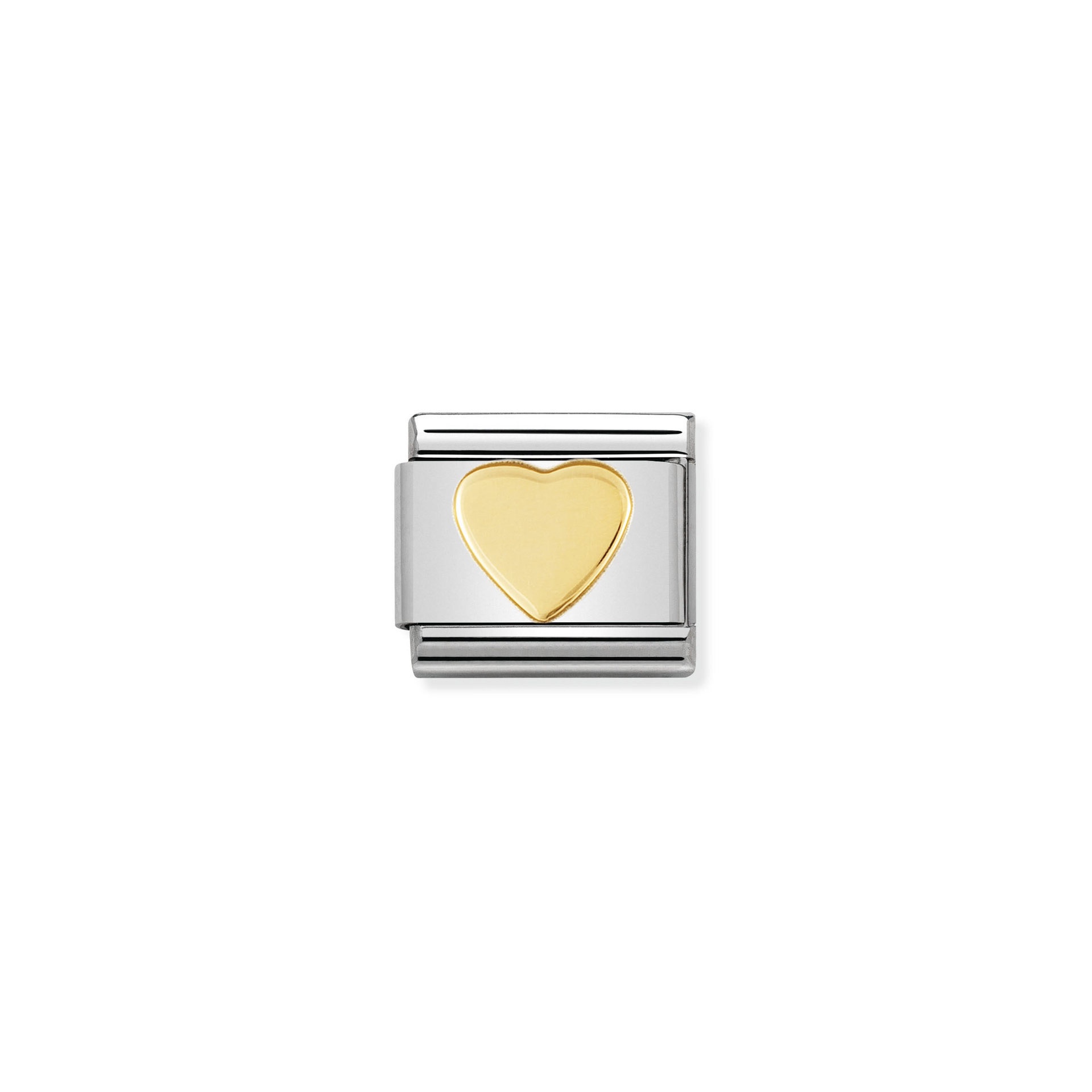 NOMINATION COMPOSABLE Classic LOVE in stainless steel with 18k gold Heart 030116_02