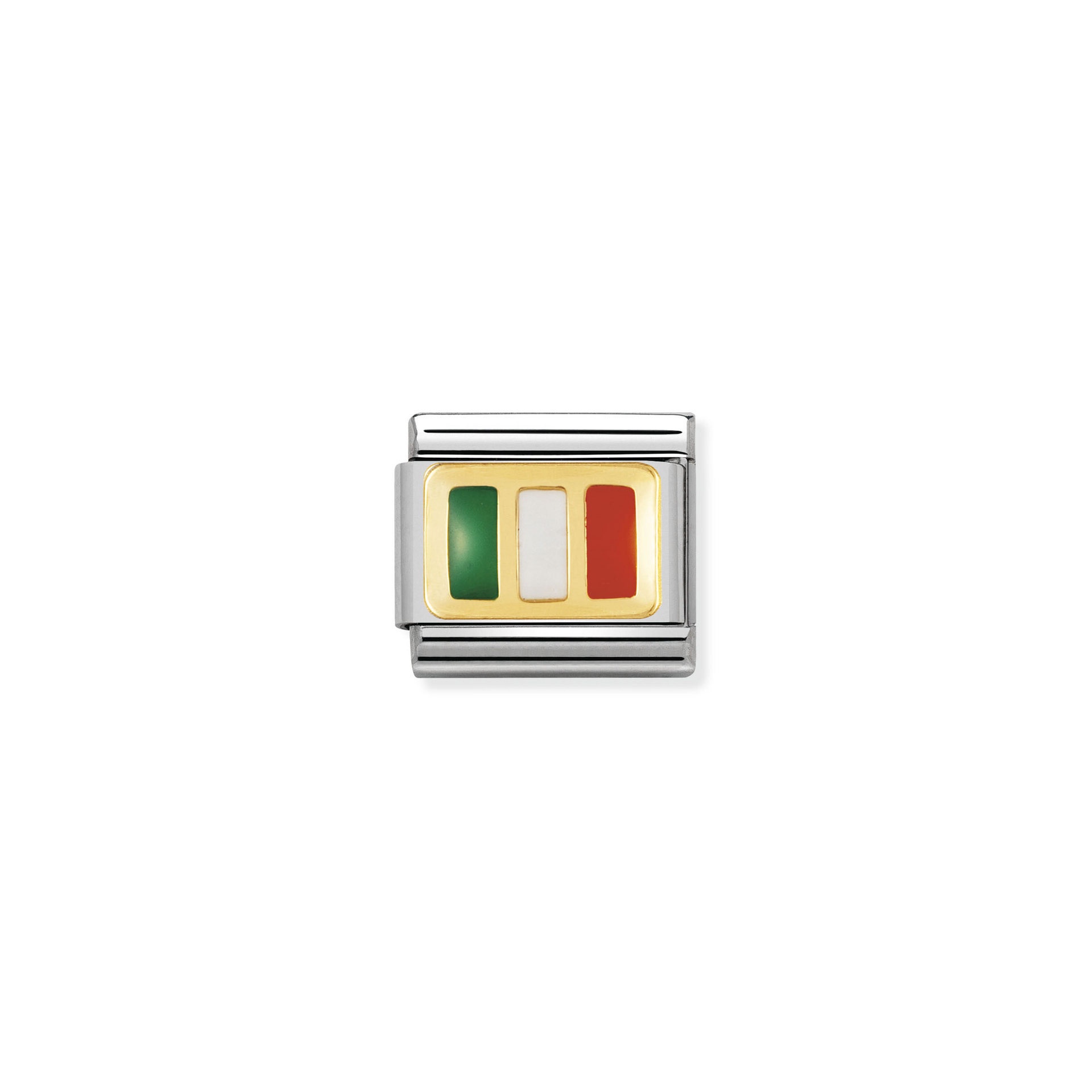 NOMINATION COMPOSABLE Classic EUROPE FLAG in stainless steel with enamel and 18k gold IRELAND 030234_10