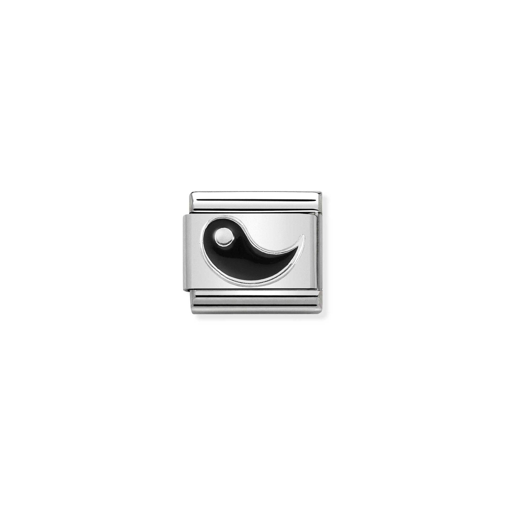 Nomination Composable Classic black Yin symbol charm - 330204_22