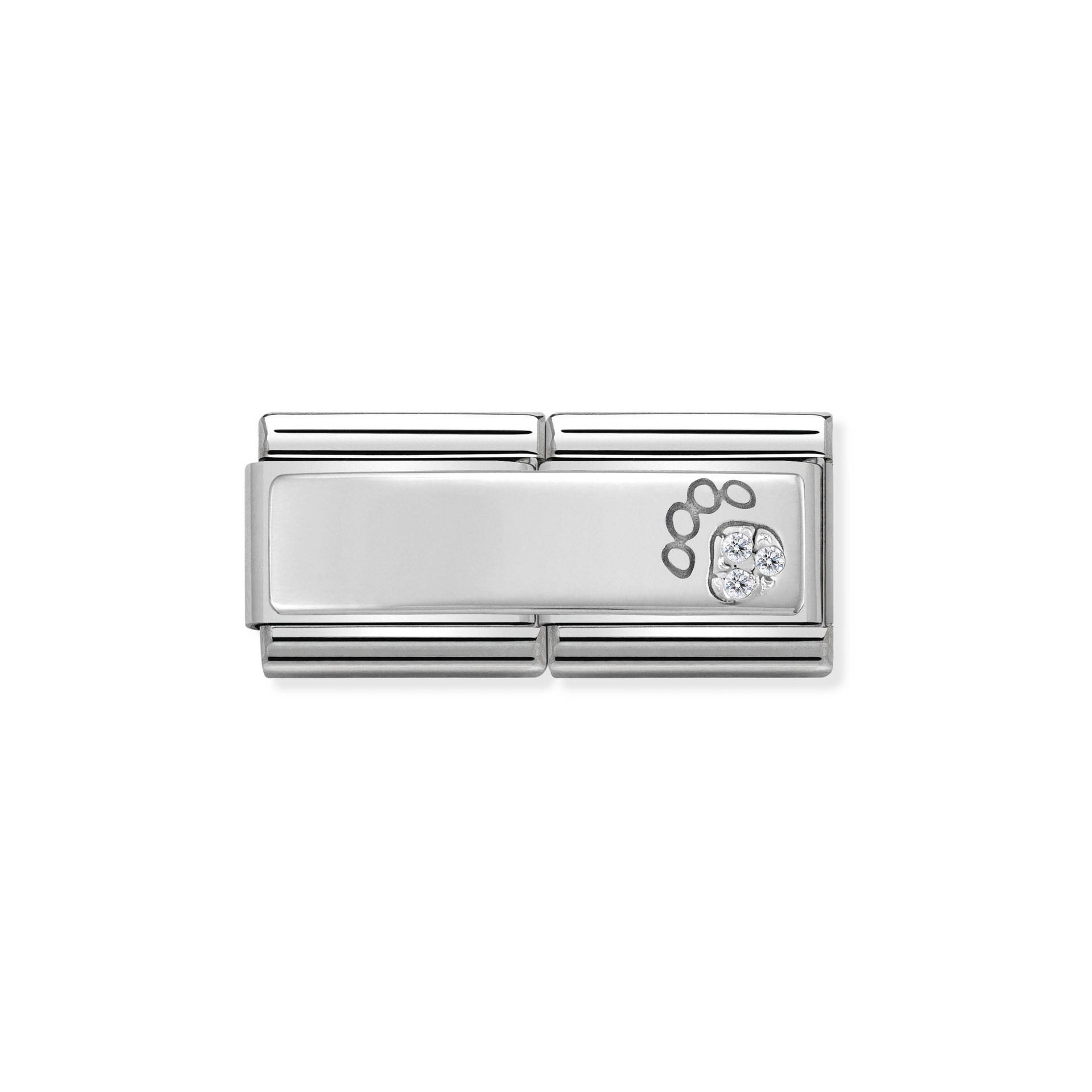 Nominations Classic Composable Double Link in Silver with Paw Print charm - 330731_13