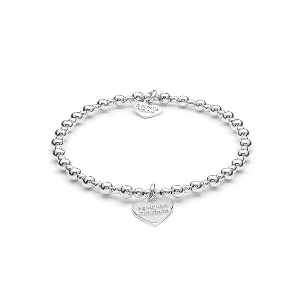Buy Annie Haak Mini Orchid Silver Charm Bracelet Solid Heart Online