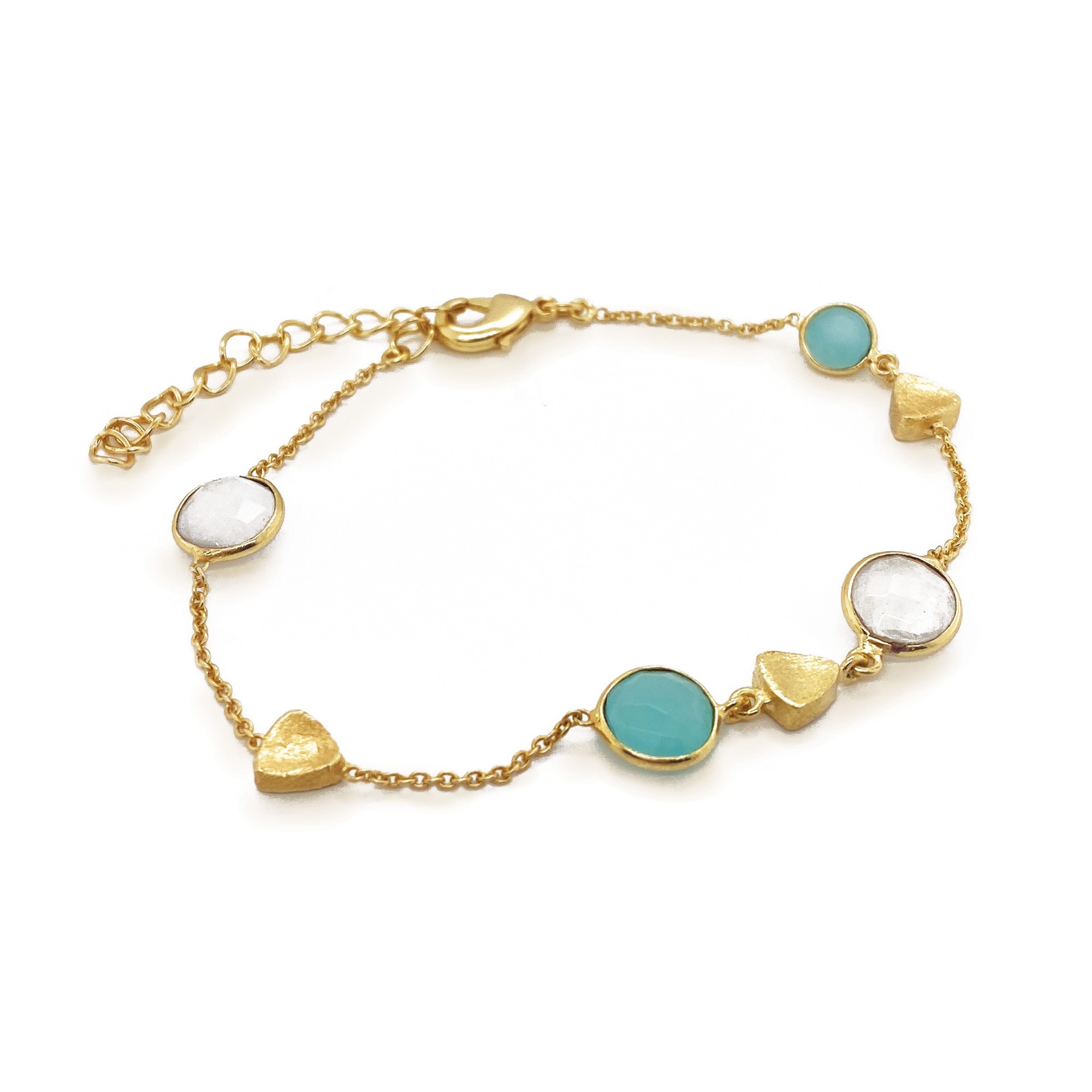 Sarah Alexander Skye Multi Gemstone and Chain Bracelet