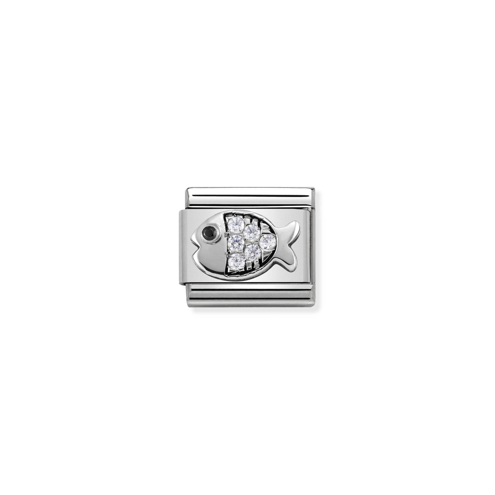 Nomination Composable Classic Fish Charm - Cubic Zirconia and Sterling Silver