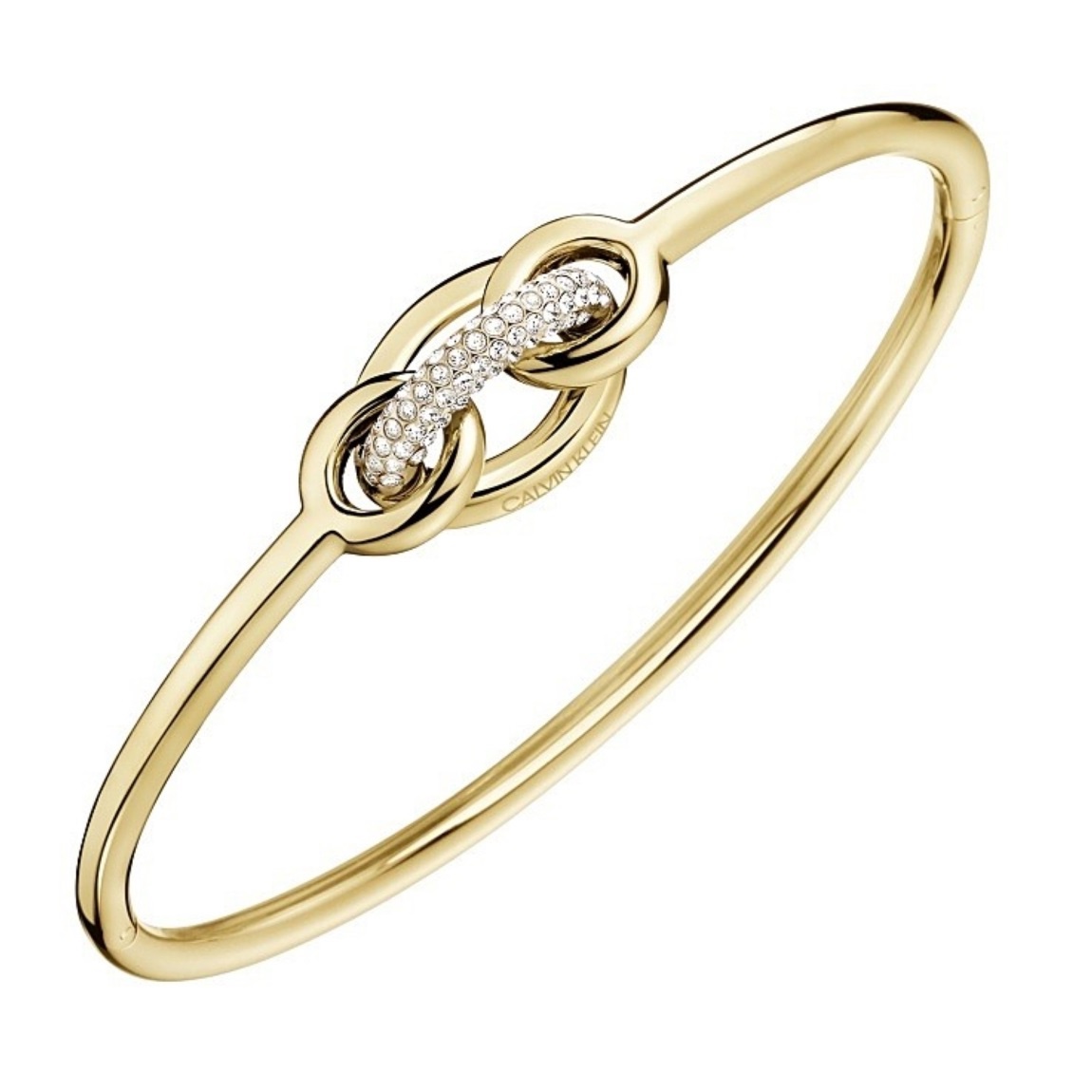 Calvin Klein Statement Gold Tone and Crystal Bracelet