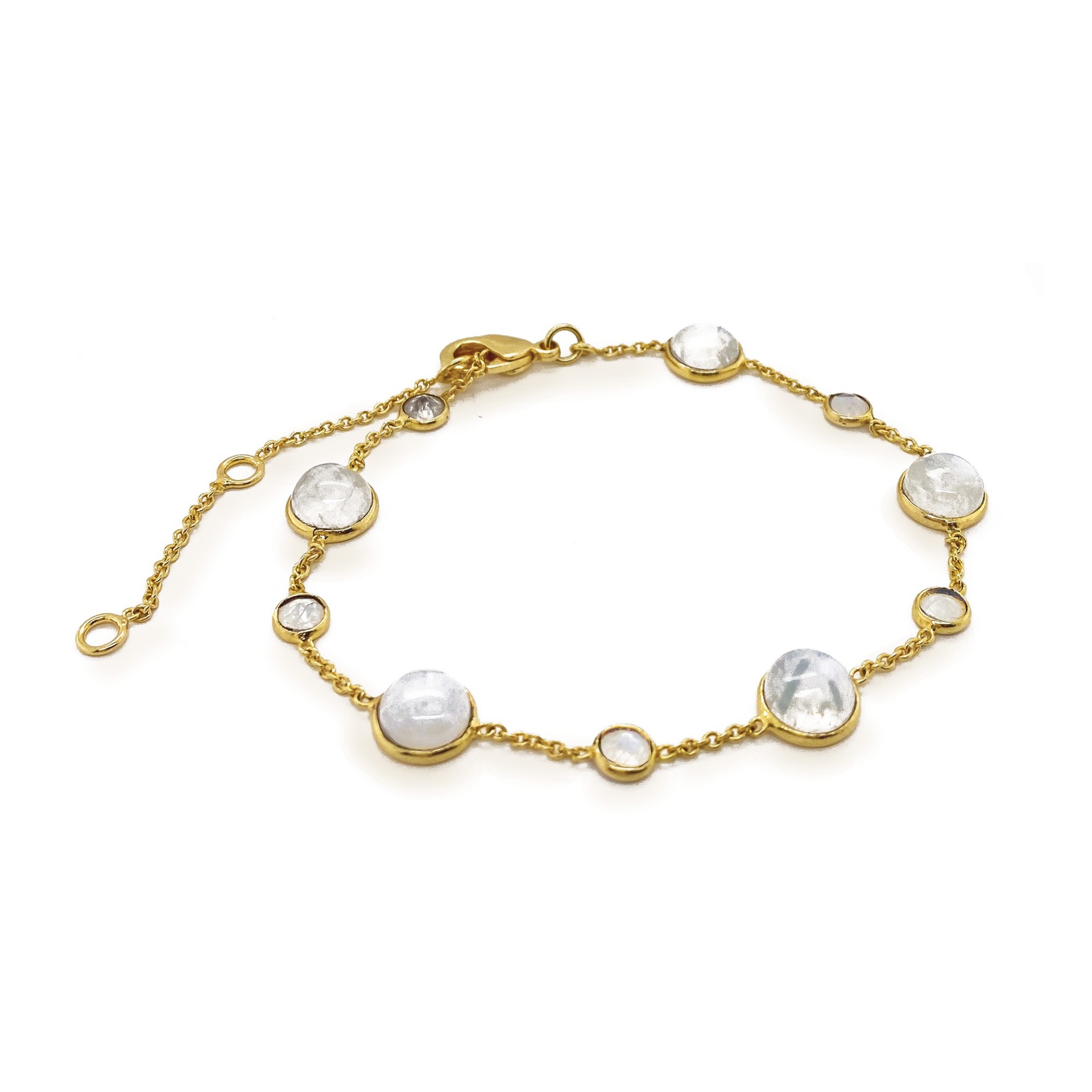 Sarah Alexander Shoreline Moonstone Cabuchon and Chain Bracelet