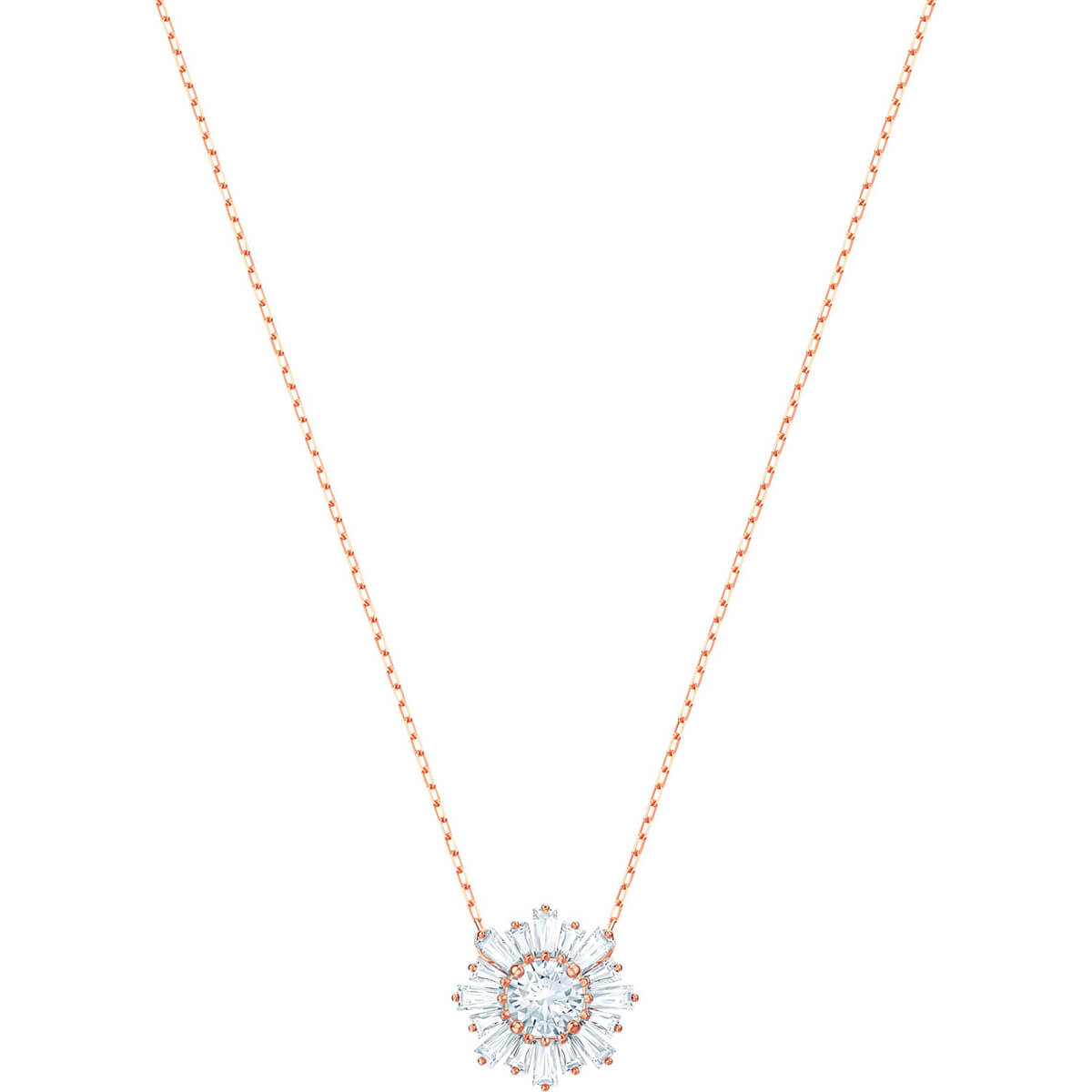 Swarovski Sunshine Pendant, White, Rose Gold Plating 5451376