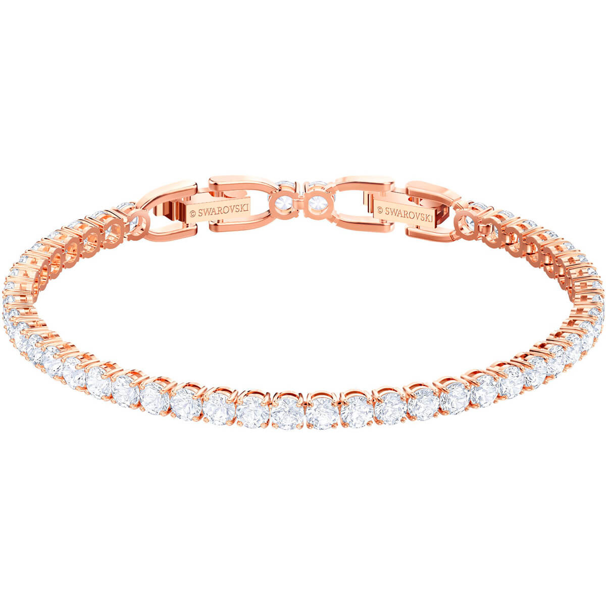 Swarovski Tennis Bracelet, White, Rose Gold Plating 5464948